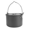 Large Capacity Aluminum Alloy Anti Stick Camping Hanging Pot, Multifunctional Portable   Cooking Soup Water with Lightweight Design for Road Tr