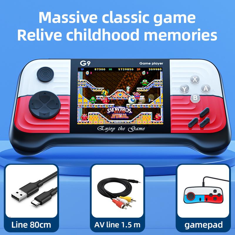 G9 3.0 inch Nostalgic Handheld Game Console 666 Free Games 8 bit Mini Portable Retro Game Player Machine Support TV Out Gamepads