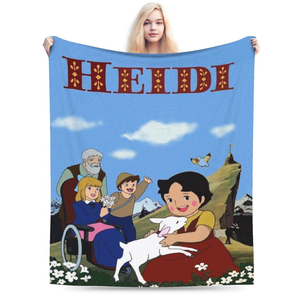 Heidi, Girl of the Alps Blanket Soft Fleece Healing Gift Throw Blankets Bedspread