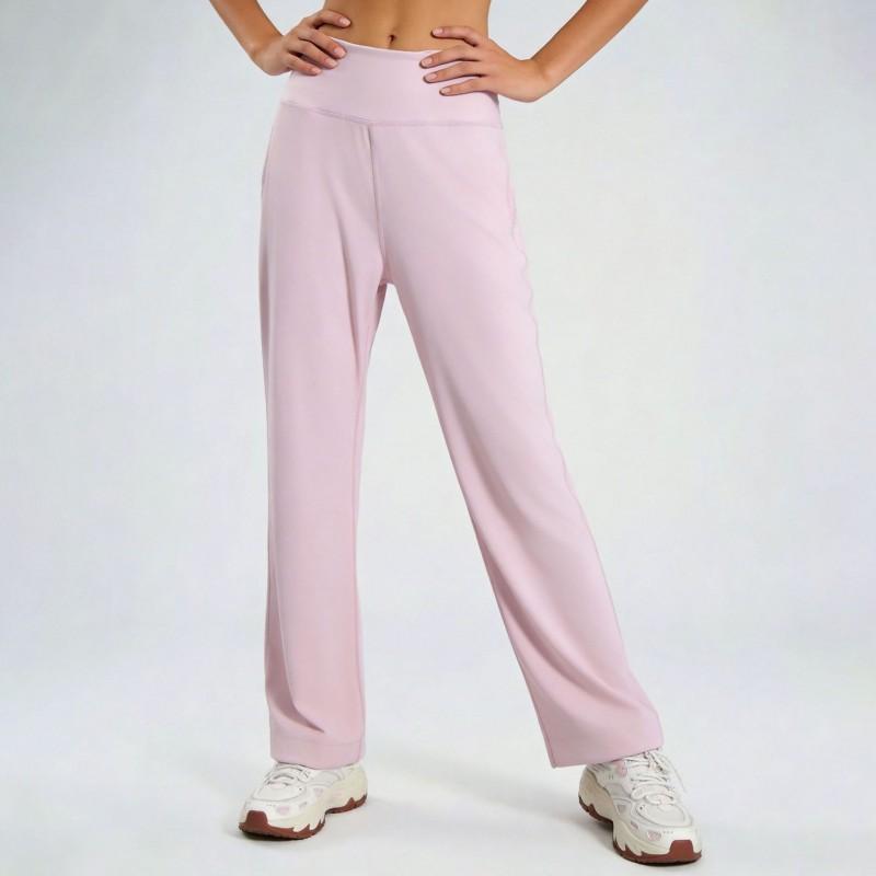 High-Waisted Wide-Leg Yoga Pants Women Ultra Stretchy Loose Fit Straight Leg Trousers With Rear Pocket