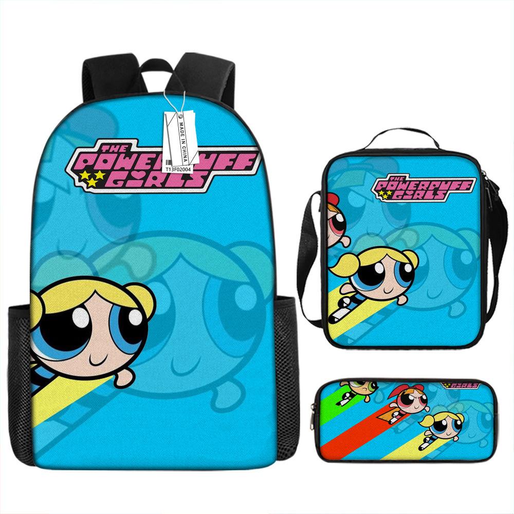Zaino Cartone Animato Anime Poliziotta Volante Stampa Digitale Zaino Scolastico Studente Borsa a Tracolla Obliqua Astuccio