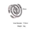 Simple Personality Stainless Steel Geometric Spiral Vortex Adjustable Opening Ring for Women Finger Jewelry Accessories Gifts