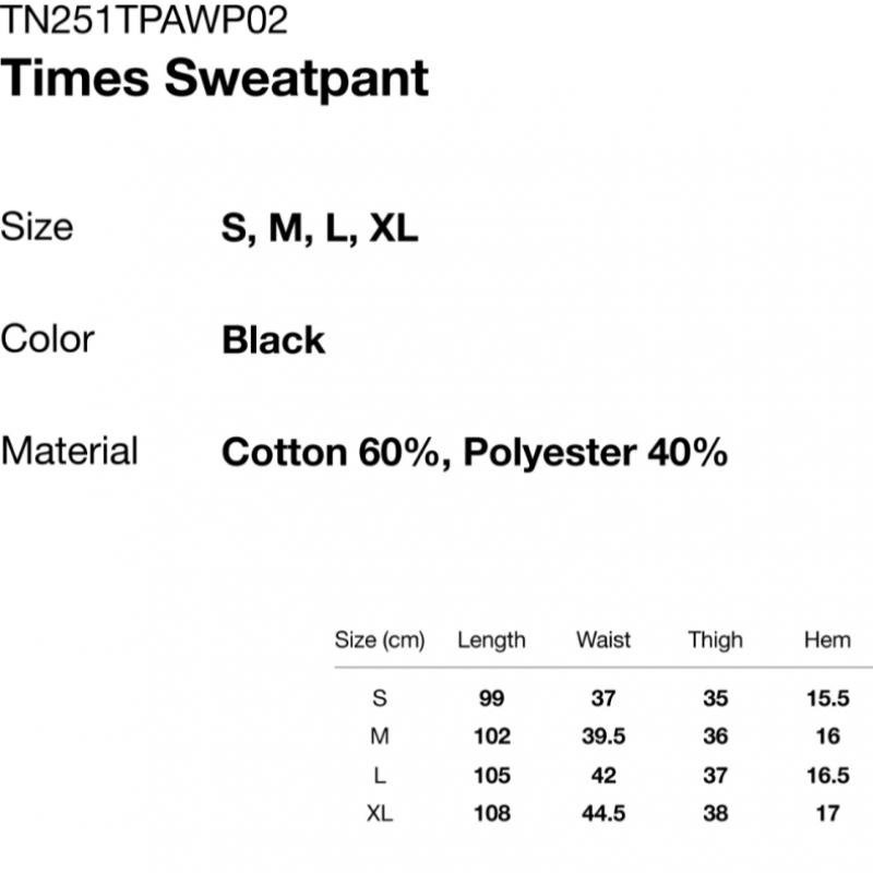 ThIs Is Never That Times Sweatpant Black