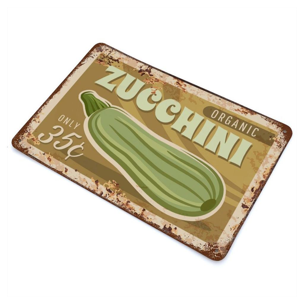 1-Pack retro rusty surface metal plaque, 20×30cm and 30×40cm, distressed décor for dining room, cafe or study