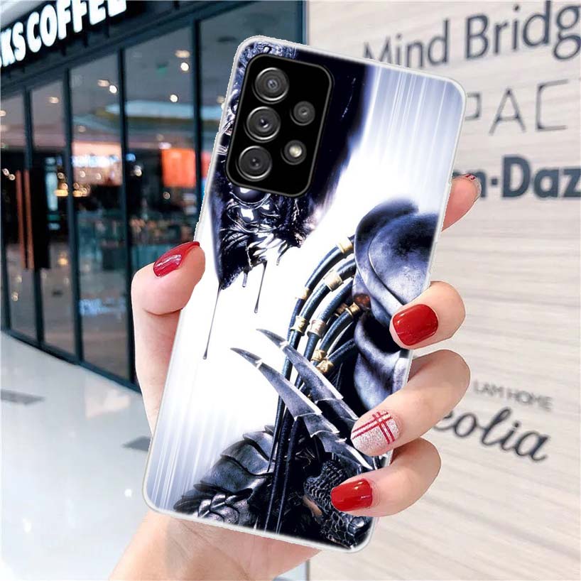 Alien Vs Predator Painted Phone Case For Samsung Galaxy A12 A22 A32 A52 A72 A02S A51 A50S A71 A70 A31 A20S Note 20 Ultra S10 A10