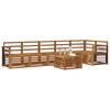 Corner Sofa Set 7 Pcs Natural Solid Acacia Wood