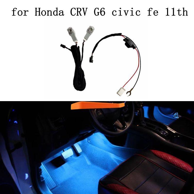 Car Interior Atmosphere Lamp LED Foot Light For Honda Civic 11th Fe CRV G6 2024 HRV +