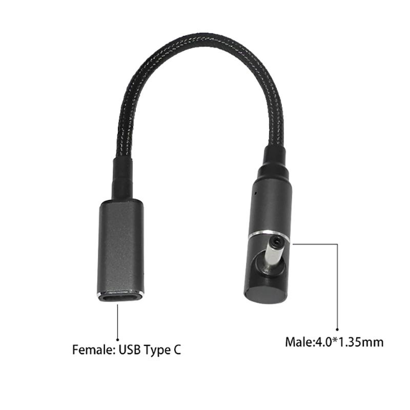 

For Asus Laptop 19V 2.37A 3.42A Magnetic USB C to 4.0mm*1.35mm Converter Cable 100W Fast Charging Cord As Shown A