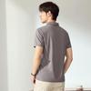 Qipai Men's Seamless Mulberry Silk Blend Short-Sleeve Polo Shirt