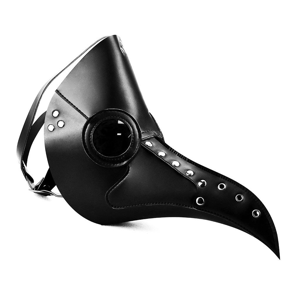 Halloween Steampunk Plague Doctor Black Masquerade Mask for Women