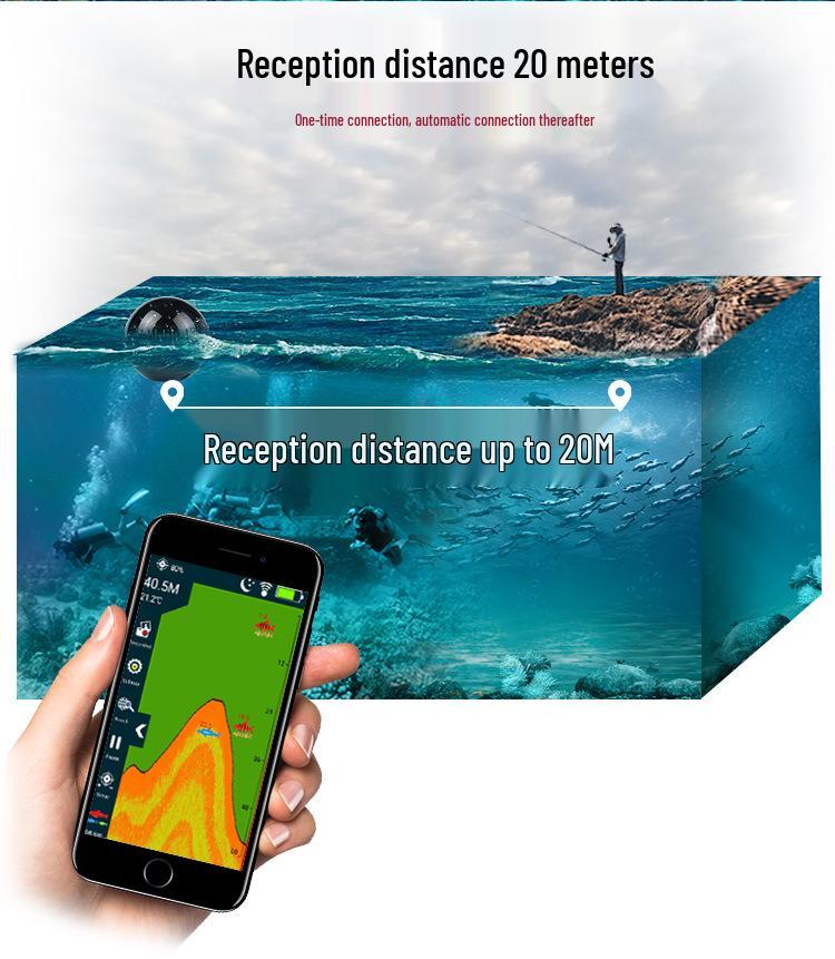 Erchang Bezprzewodowa Echosonda Bluetooth: Inteligentny Sonar do Wędkarstwa Podwodnego w Wysokiej Rozdzielczości