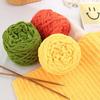 100g/Knäuel Chenille Strickgarn Weiche Eisstreifenlinie Baumwollgarn DIY Wollgarn zum Handstricken Schal Dicke Wolle Großhandel