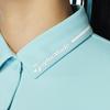 TaylorMade Contrast Rib S/S Polo Shirt, Turquoise, Medium, Women's, 2025SS, UN683
