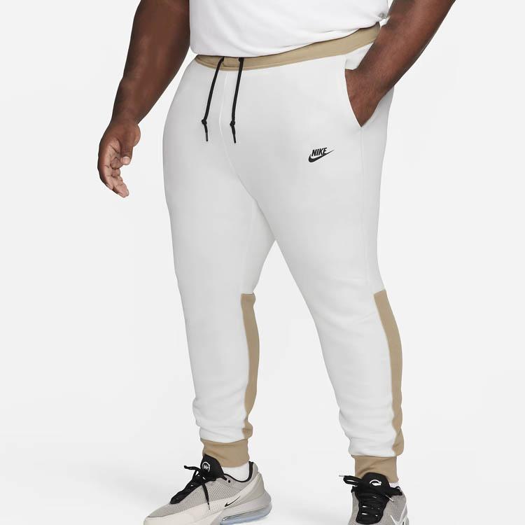 Nike Tech Fleece Joggers White/Khaki Men Bottoms FB8002-121