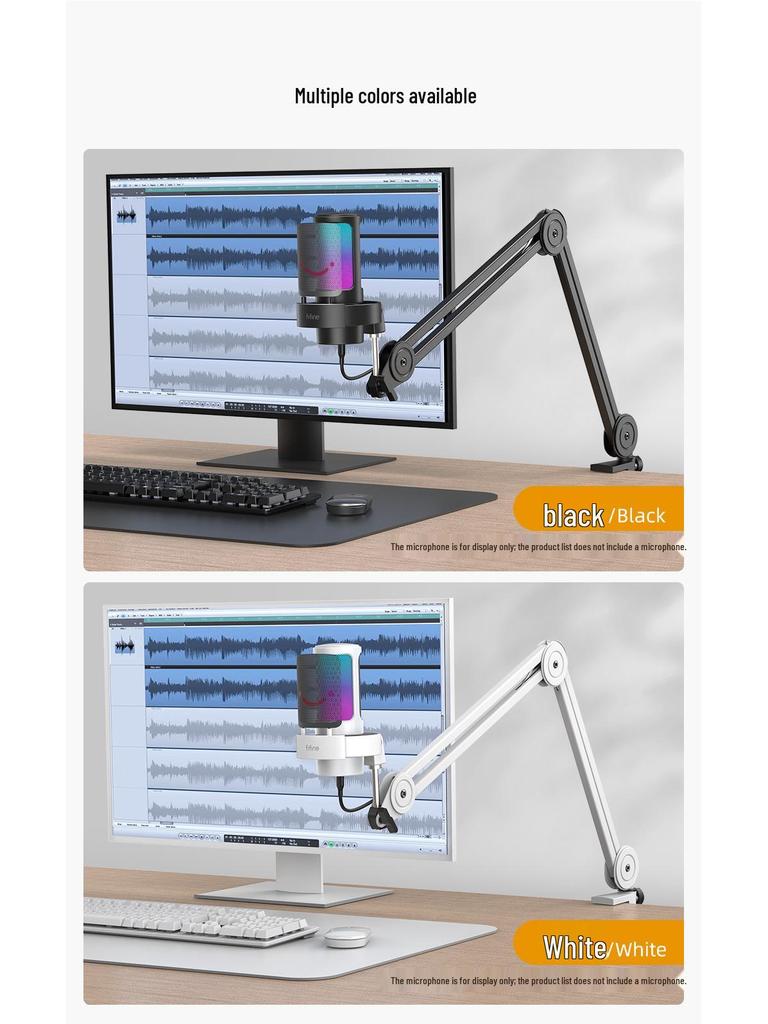 Fifine Professional Shockproof Microphone Stand with Fixed Boom Arm
