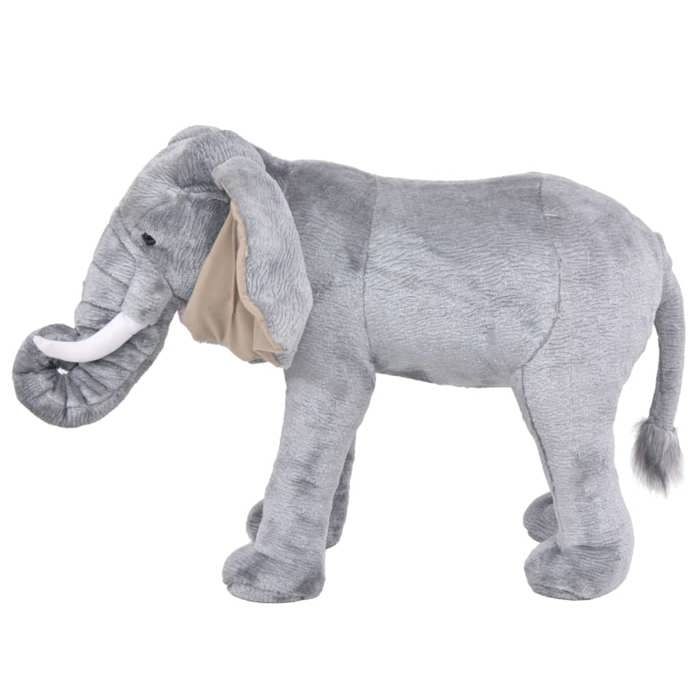 VidaXL Jouet en peluche Éléphant Gris XXL 91334