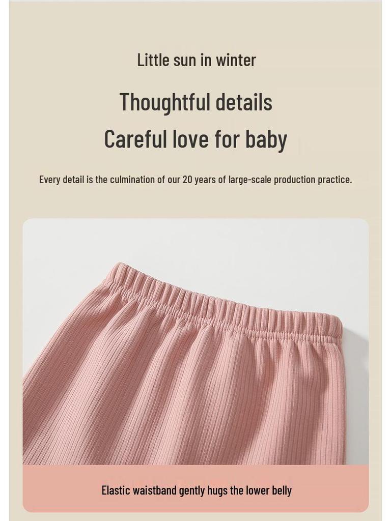 2025 Herbst/Winter Cartoon Fleecehosen für Kleinkinder (0-3 Jahre) - Unisex Lange Hosen