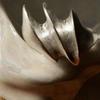 vacactsilver three pointed curve ring