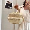 2025 New Desig Women Summer Handwoven Fashion Straw Handbags Lady Bohemia Retro Lace Rattan Tote Bag Travel Holiday Beach Bag