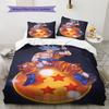 Son Goku Muster Bettwäsche, Steppbett Set Bettbezug Kissenbezug Zuhause Geburtstagsgeschenk (1 Bettbezug + 2 Kissenbezüge, ohne Füllung)