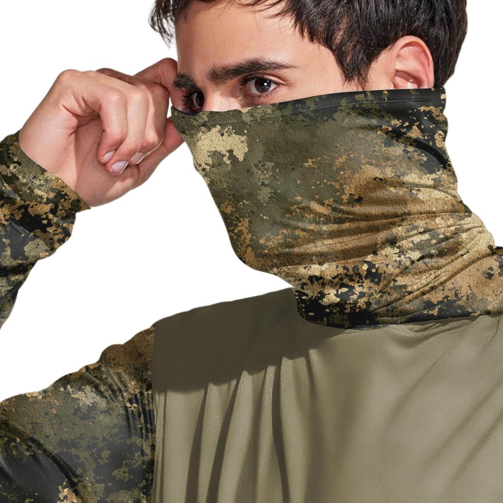 Men's Shirt With Mask Lightweight Long Sleeve Hooded Hiking Fishing Performance