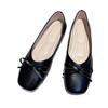 Single shoes women's 2025 new soft-soled shallow-mouth Doudou shoes spring and autumn British style small leather shoes bridesmaid shoes flat-soled f