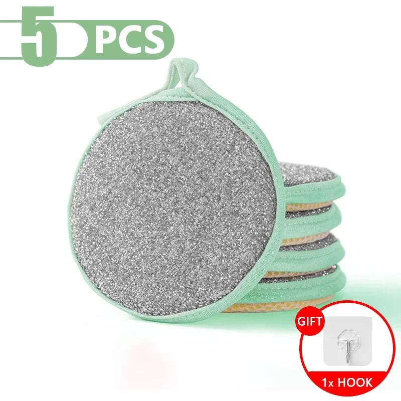Dishwashing Sponge Reusable Washable Sponges Double Side Magic Sponge To Wash Dishes Useful Things for Kitchen Clean Tools