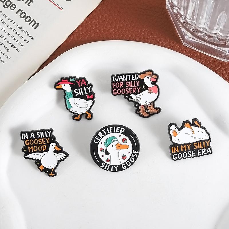 Certified Silly Goose Enamel Pin In my Silly Goose Era In A Silly Goosey Mood Funny Brooch Lapel Badge Jewelry Gifts For Friends
