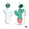 Fashion Acrylic Cactus Potted Drop Earrings for Women Personlized Glitter Resin Plant Earring Creative Jewelry Birthday Gifts