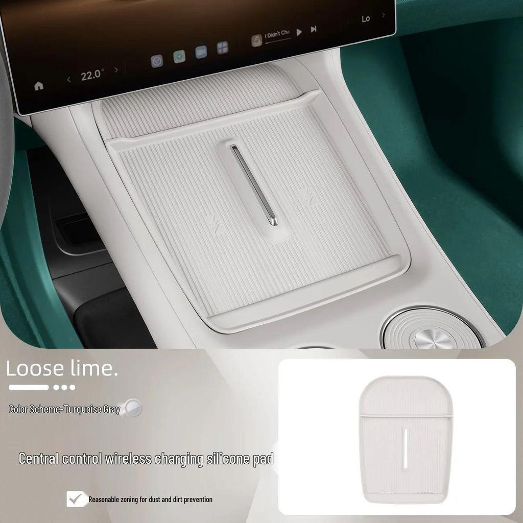 Silicone Anti-Slip Pad for Xiaomi YU7 Wireless Charger: Car Storage Box and Cup Holder Protection
