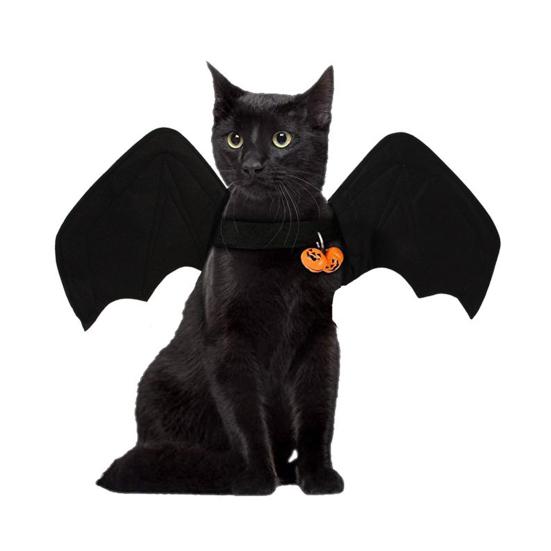 Non-stuffy Pet Wings Cat Bat Wings, Halloween Costume, Puppy Cosplay Outfit, Dark Night Cute for Cats Dogs Party Dress Up Accessory