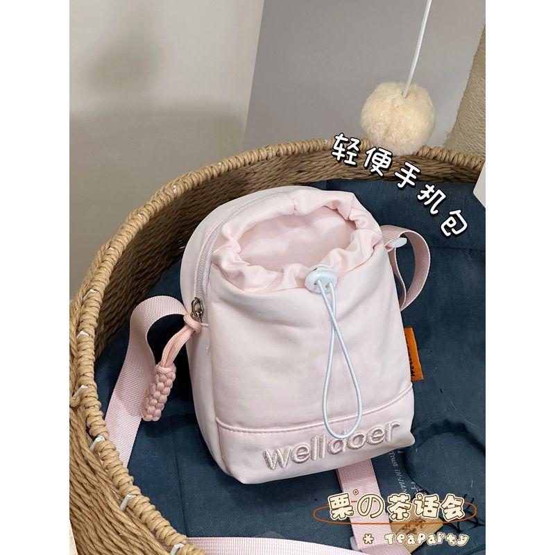 

Японская мода Ins Стиль Легкая сумка для мобильного телефона Сумка для прогулок и воды Портативная сумка-мессенджер Студенческая простая повседневная маленькая сумка Женская Pink