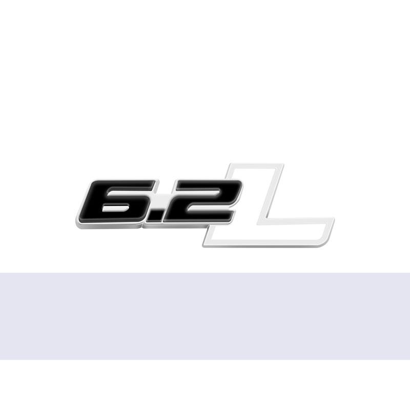 3D Metal Car Decor 6.2L Emblem Fender Tail Side Badge Rear Bumper Trunk Sticker F150 Badge Rear Bumper Trunk Sticker
