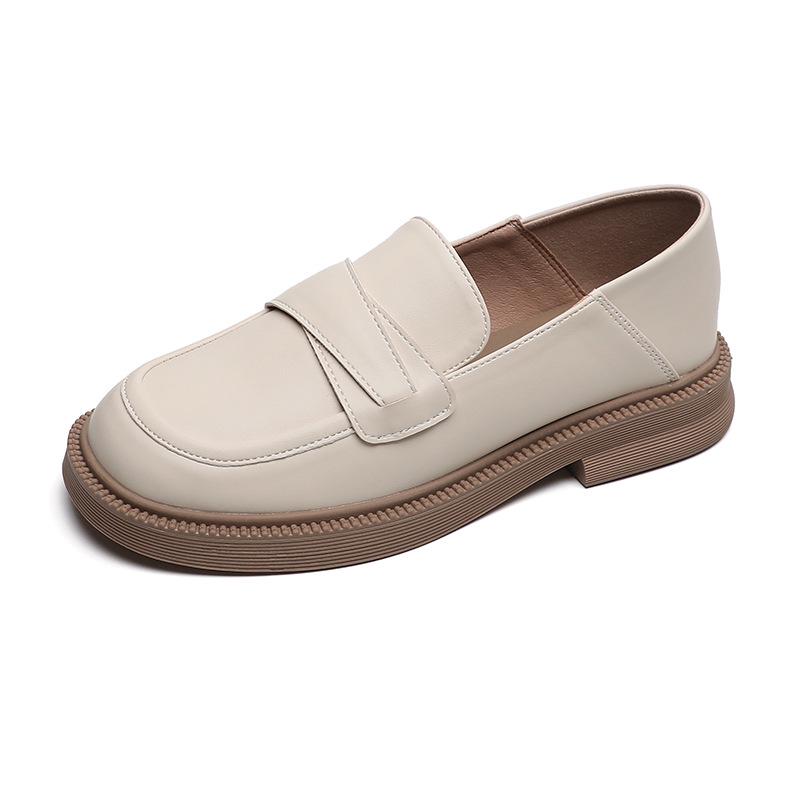 

Weiwei Girl 919-2 Черные винтажные лоферы слипоны на массивном каблуке для женщин 43 абрикосовый