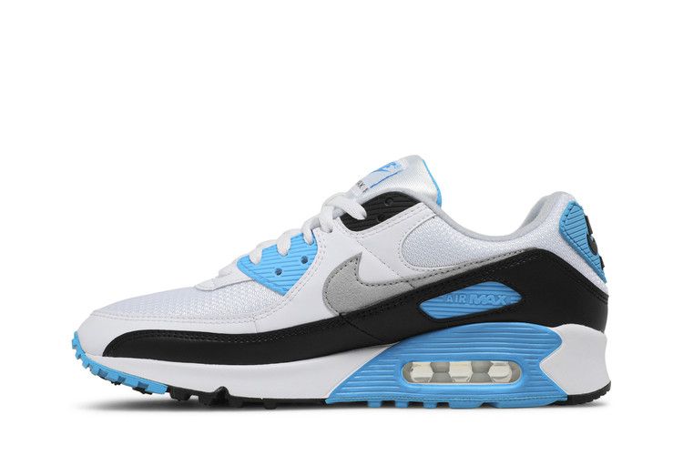 Men's Sneakers Nike Air Max 90 Laser Blue (2020) White/Black-Grey Fog-Laser Blue