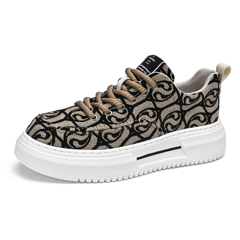 

Four Seasons Trend Легкие повседневные туфли с низким верхом в стиле ретро, студенческие туфли контрастного цвета на платформе со шнуровкой, мужские тканевые кроссовки 39