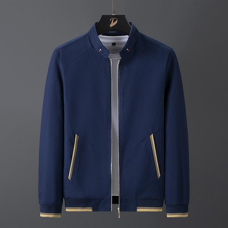 Buy New Style Jacket Casual Men's Jacket Zipper Stand Collar Top Cotton