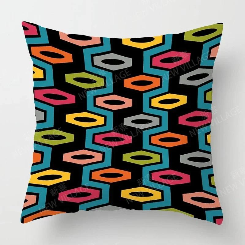 Nordic Fall Home Decor Autumn Throw Pillow Case Sofa Cushion Cover Modern   Geometry
