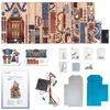 Tonecheer 3D Wooden Puzzle DIY Book Nook Kit Clock Tower Magic Station Miniature House Diorama Bookend Magic Station Platform Magic Train Model Kit
