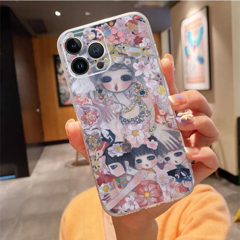 Phone Case For Iphone 14 Pro Max 13 12 11 Pro Max Xs Xr X 12mini 7 8 14 Plus Se Aya Takano Girl Art Case Funda