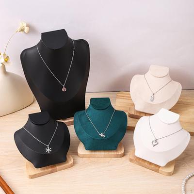 Jewelry Display Stand Bust Holder Organizer,Necklace Wood Ornament for Living