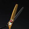 6.0 Colorful Baked Paint Hairdressing Scissors Set: Straight, Serrated, Thinning Shears for Barbering.