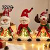 Kardan Adam Tatil Süsü Işıklı Noel Bebek Dekorasyonu Sevimli Peluş Noel Baba/Kardan Adam/Ren Geyiği Figürü Yaratıcı Şömine Dekoru ile Sıcak LED Işık