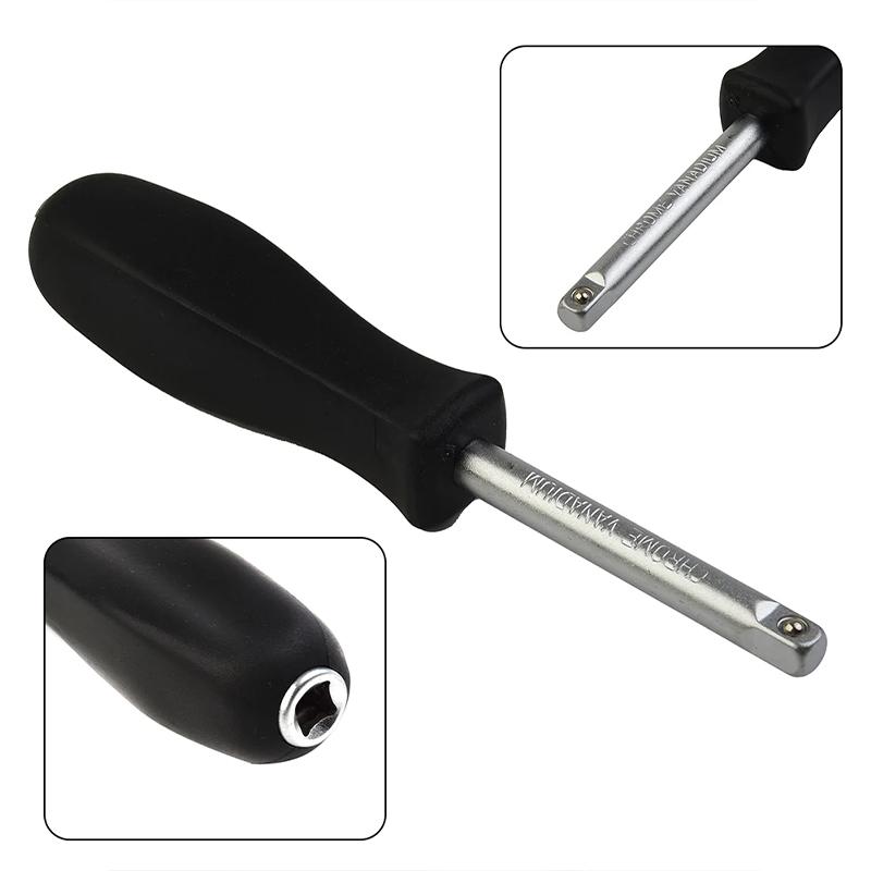 1pcs For Small Flying Ratchet Wrenches Slide Rod AD Connectors Spanner 1/4-Inch Female Square Drive Handle Socket Wrench