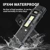 Portable Flashlight 1200 Lumens USB Rechargeable Tactical Flashlight IPX44 Waterproof LED Work Light for Emergency Camping