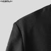 INCERUN Frühling Männer Rundhals Langarm Strickjacke Blazer Taste Textur