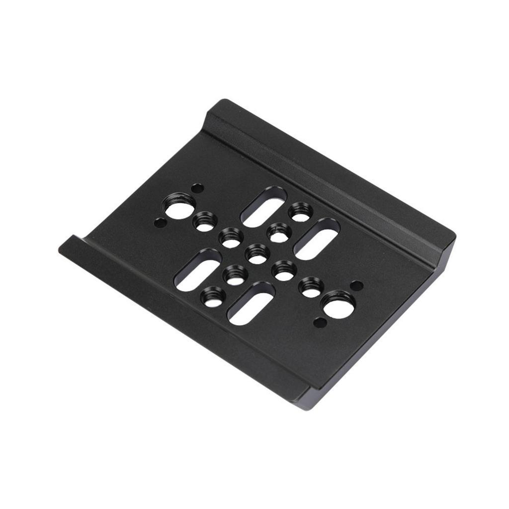 80MM Quick Release Tripod Baseplate with 1/4inch & 3/8inch Thread Aluminum Dovetail Bridge Plate Simple Installation