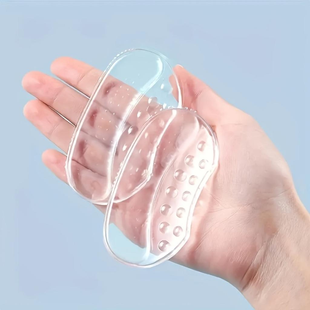 Ultra-Soft Silicone Heel Pad - Anti-Friction & Anti-Slip with Massage Points, Shoe Size Adjuster, High Heel Heel Insole, Half-Size Pad