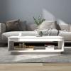 White Coffee Table 110 X 50 X 33.5 Cm Solid Pine Wood