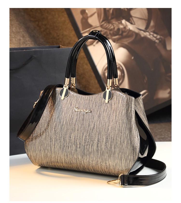 2025 Women's Patent Leather Crossbody Handbags: Fashionable Mummy Bags for Middle-Aged Women